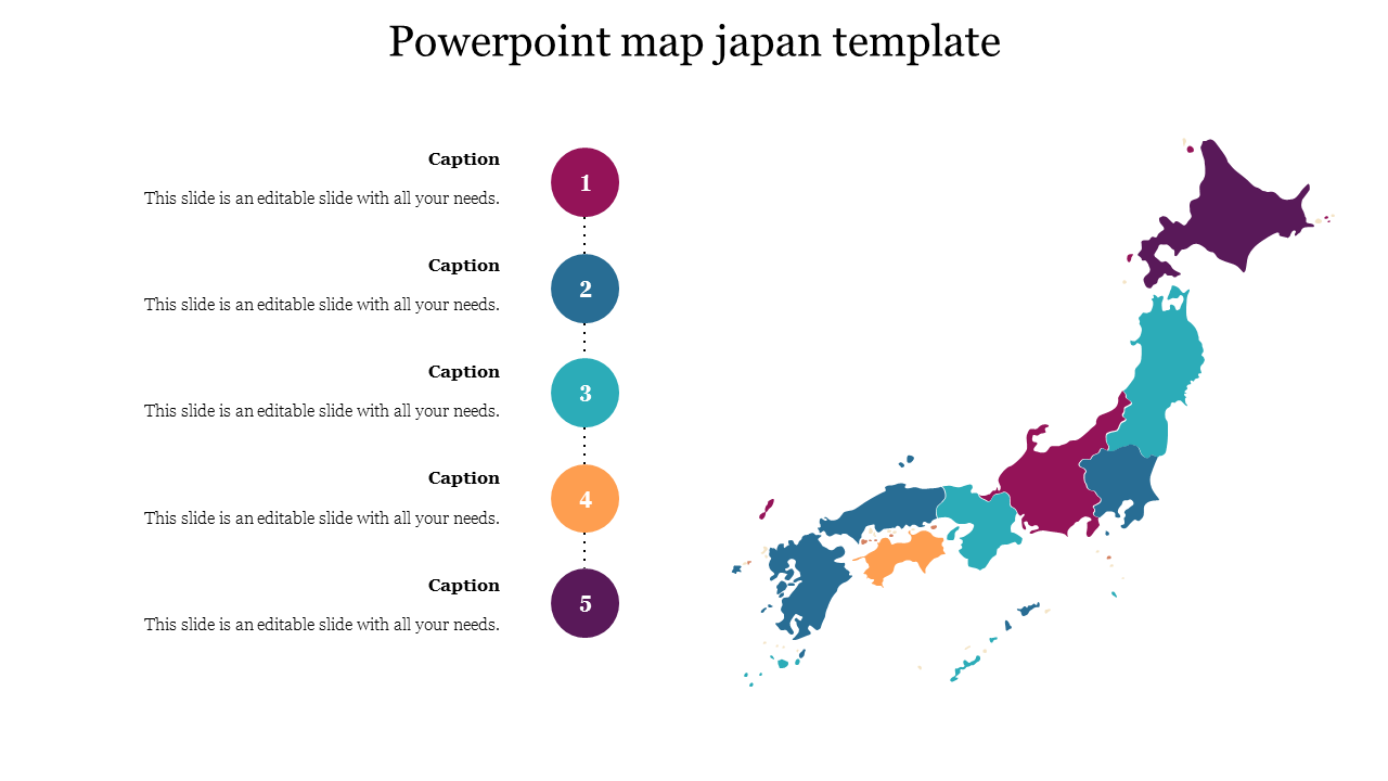 Powerpoint map japan template